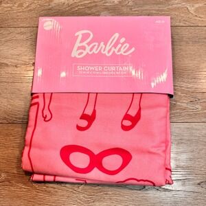 NWT Mattel Barbie Shower Curtain Pink 72x72 Fabric Collection